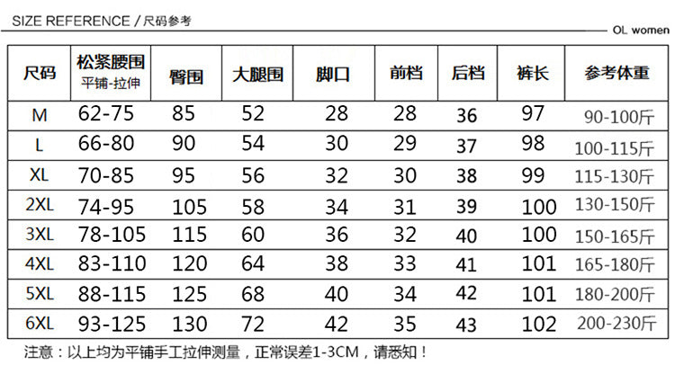 plus size Women's High Waist Harlan Pants Women's Pants Oversize 100.00kg chubby girl Loose Slimming Stretch Leggings Thin