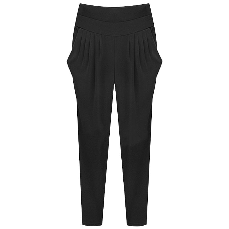 plus size Women's High Waist Harlan Pants Women's Pants Oversize 100.00kg chubby girl Loose Slimming Stretch Leggings Thin
