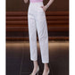 High-Waisted Casual Pants for Women, 2025 Spring and Autumn New Loose Slimming Cropped Cigarette Knife Pants for Petite Figures