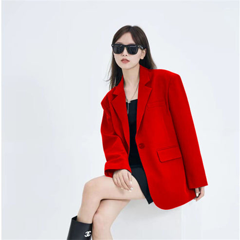 Casual Blazer for Women 2026 Autumn New Style Loose Fit Elegant Commuter Trendy Street Style Small Suit Jacket for Women