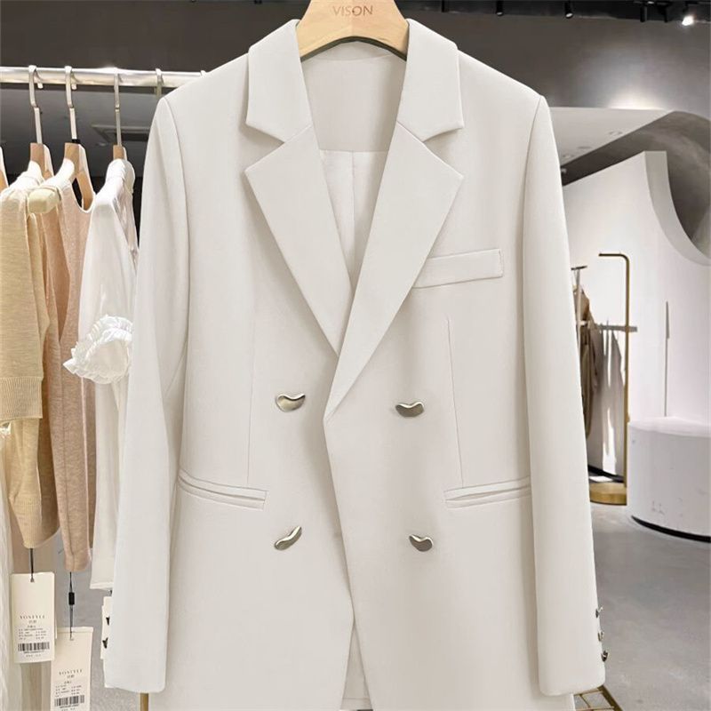 Spring New Versatile 2026 Commuter Office Lady Blazer for Women, Loose Trendy British Style Mid-Length High-End