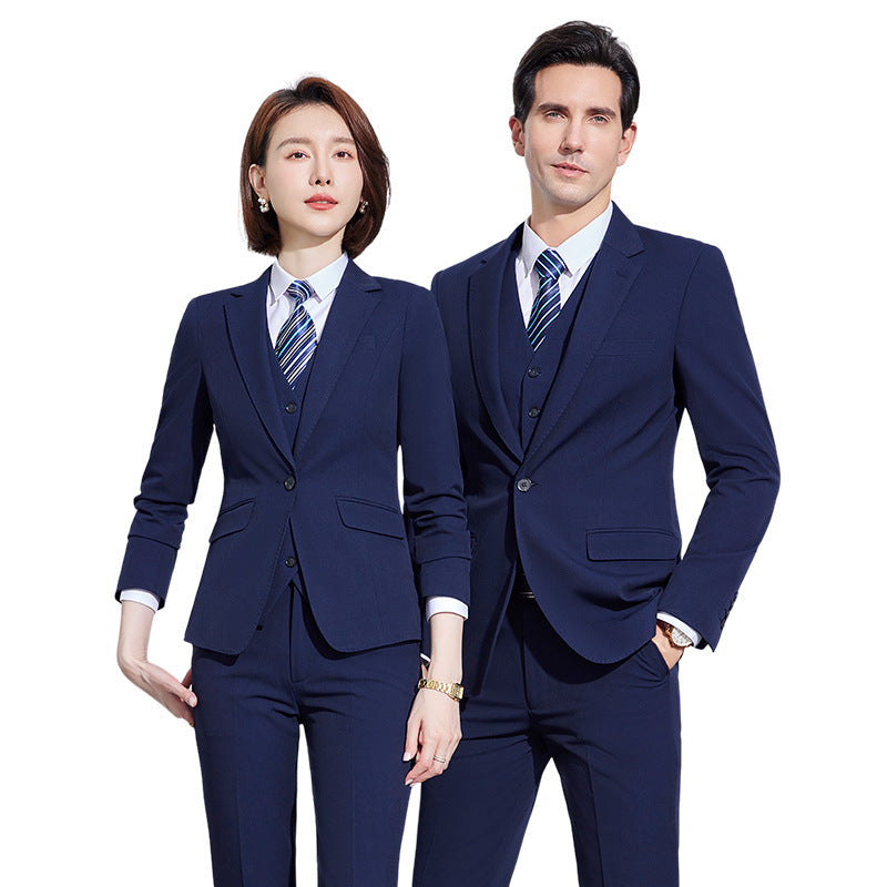 New Business Suit for Men and Women Same Style Professional Dress Jacket Dress Office Clerk Bank Work Clothes