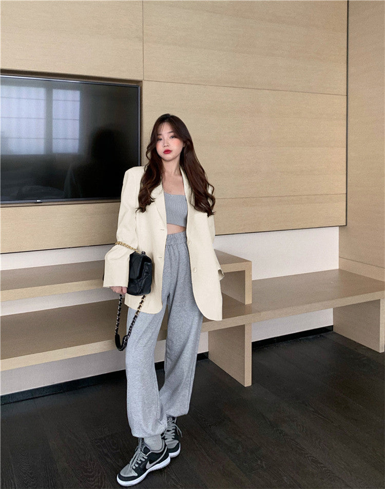 Women's Blazer 2026 Spring and Autumn New Style Small Blazer Korean Version Internet Celebrity Loose Spring and Autumn Pink Casual Suit for Women