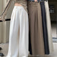 Real shot! 2024 elastic waist design sense suit pants casual pants women's wide leg pants high waist drape pants
