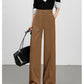 Wide-Leg Pants for Women 2025 Fashion Loose Slimming Straight Pants High-Waisted Drapey Three-Dimensional Seam Casual Long Pants
