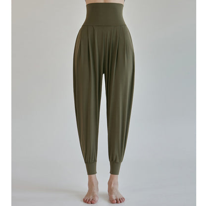 High-Waisted Women's Athletic Pants, Long Pants for Aerobics, Fitness, Dance, Loose Carrot Pants, Harem Jogger Pants for Running