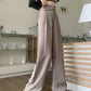 High-Waisted Suit Pants for Women, Spring and Autumn 2025 New Wide-Leg Pants, Thin Loose Casual Pants, Straight-Leg Drape Long Pants