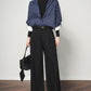 Authentic Wool Wide-Leg Pants for Women 25 New High-Waisted Slimming Tummy-Covering Straight-Leg Pants Women's Vertical Casual Pants