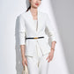 Cross-Border Collarless Blazer for Women, New Spring and Autumn Style, Elegant Waist-Cinching, High-End Professional Office Formal Suit Set