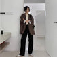 Casual Style Blazer for Women 2026 Spring and Autumn New Street Style Internet Celebrity Simple Loose Coffee-Colored Small Suit
