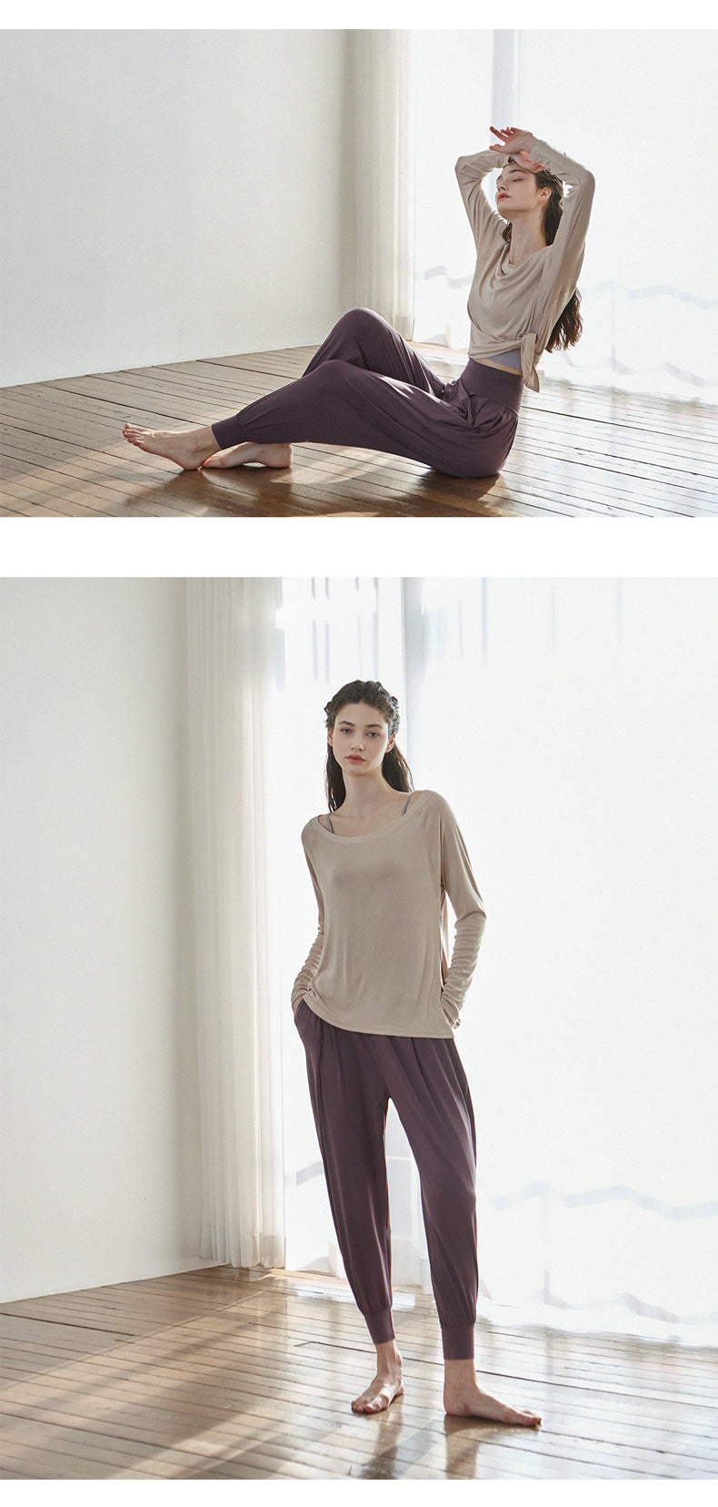 High-Waisted Women's Athletic Pants, Long Pants for Aerobics, Fitness, Dance, Loose Carrot Pants, Harem Jogger Pants for Running