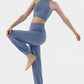 Spring New Casual Pants, Women's Sports Pants, High-Waisted, Belly-Controlling, Simple Flap Pocket Pantss, Loose Leg-Tie Yoga Pants for Women