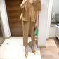 Miyake 2026 Straight-Leg Fashion High-Waisted Pocketed Cropped Pants with Elastic Waistband, Stretchy Pleated Slimming Cigarette Pants for Women