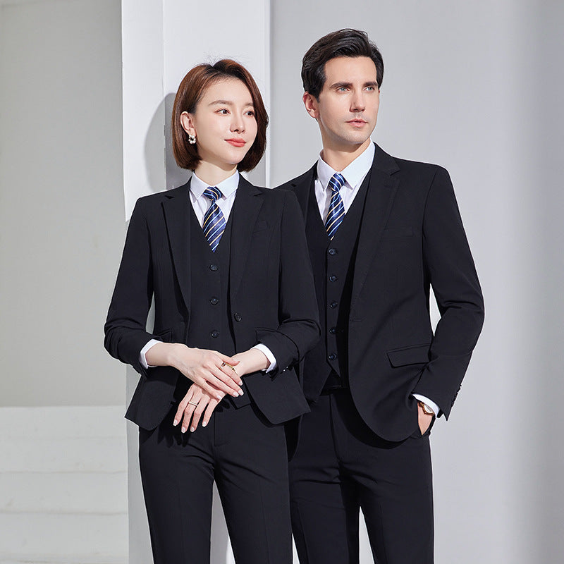 New Business Suit for Men and Women Same Style Professional Dress Jacket Dress Office Clerk Bank Work Clothes