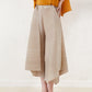 Miyake-Style Pleated Wide-Leg Pants for Women, High-Waisted, Drapey, Slimming, Casual, Versatile, Loose, Plus-Size, Cropped, Leg-Lengthening