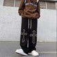 Spring and Autumn Hip-Hop Pants for Women, Loose Long Pants, High-Waisted Versatile Drawstring Sweatpants, Trendy High-Waisted Casual Pants