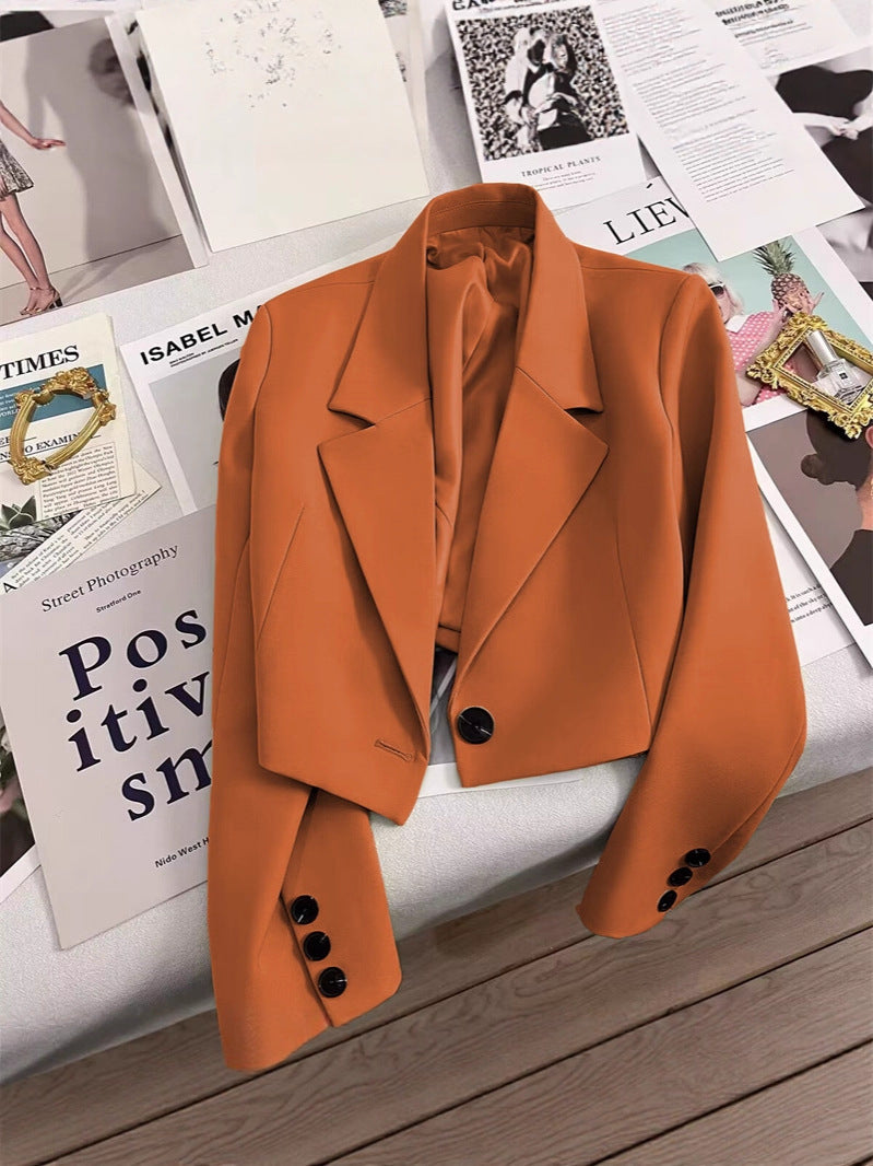 2026 New Short Blazer for Women, Spring and Autumn, Elegant Commuter Style, Office Goddess Style Blazer Top
