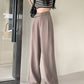 High-Waisted Suit Pants for Women, Spring and Autumn 2025 New Wide-Leg Pants, Thin Loose Casual Pants, Straight-Leg Drape Long Pants