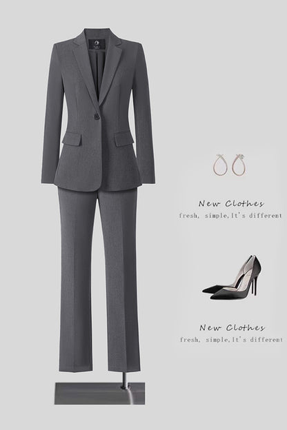 New High-Quality Tailcoat Set, Women's Business Office Jacke