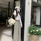 Real shot! 2024 elastic waist design sense suit pants casual pants women's wide leg pants high waist drape pants