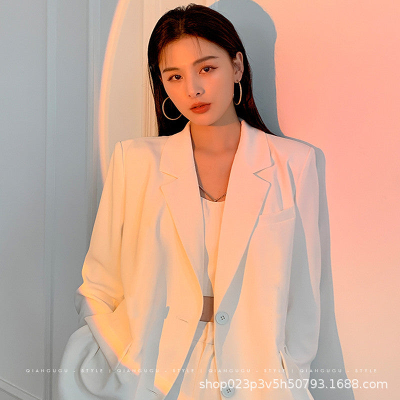 Petite Women's Blazer 2026 Spring New Pink Korean Style Versatile Elegant Short Suit Jacket for Women