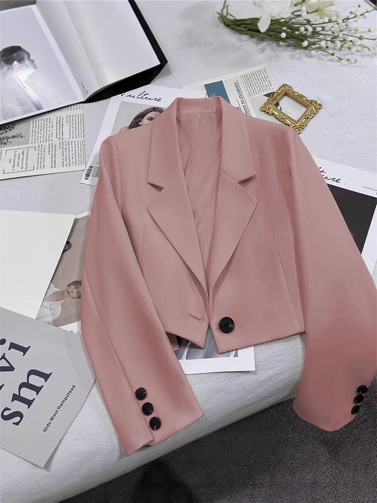 2026 New Short Blazer for Women, Spring and Autumn, Elegant Commuter Style, Office Goddess Style Blazer Top