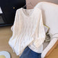 Designed Mid-Length Cut Out Early Spring Thin Loose Oversized Outer Blouse Top Women's Fashionable Knitwear