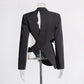 Irregular Deconstructed Blazer 2026 New Style Unique Long-Sleeve Hollow-Out High-End Waist-Cinching Blazer Jacket for Women