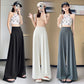 2025 Summer New High-Waisted Straight Wide-Leg Pants for Women, Stylish Versatile Slimming Floor-Length Pants Cross-Border