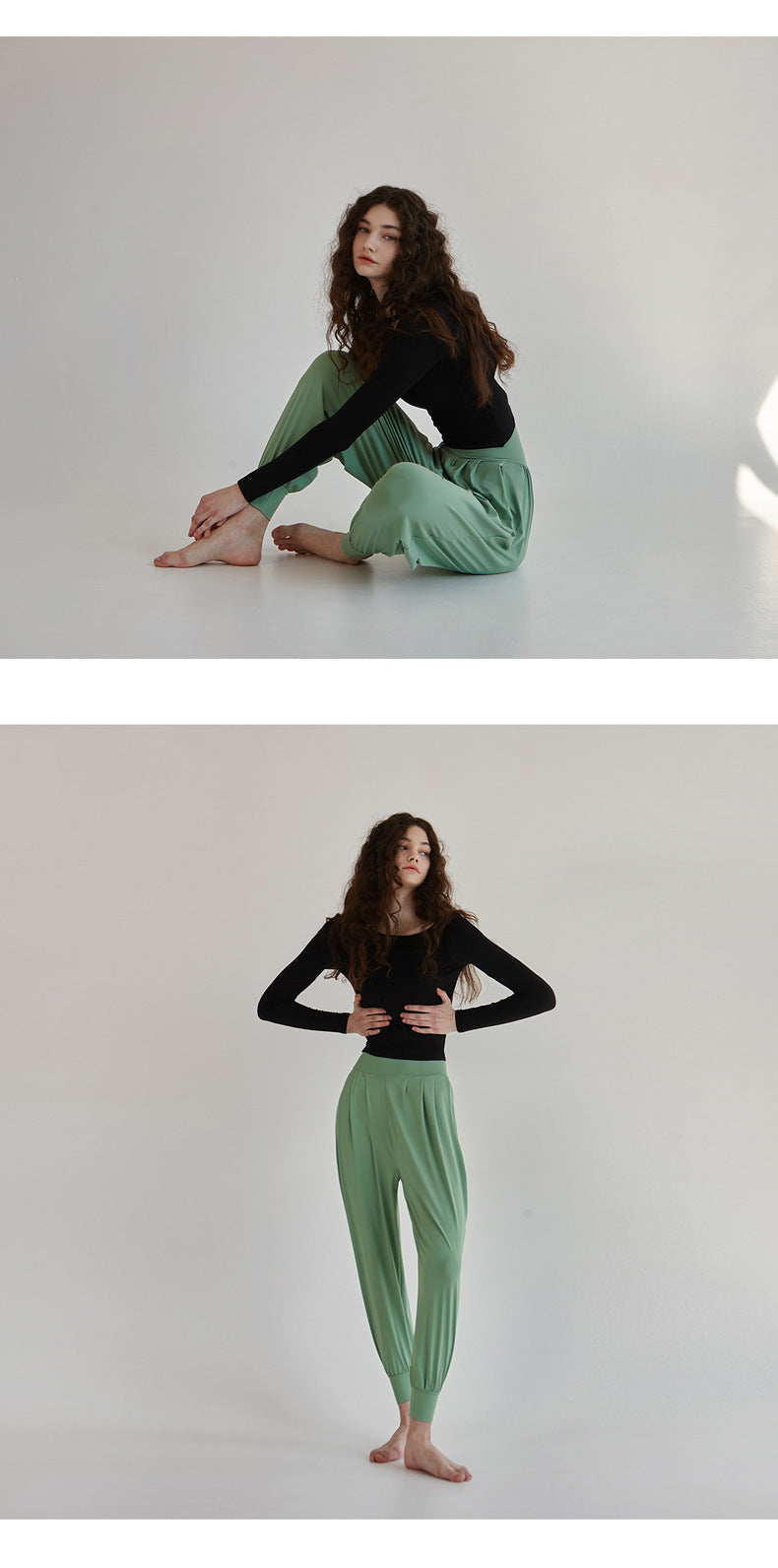 High-Waisted Women's Athletic Pants, Long Pants for Aerobics, Fitness, Dance, Loose Carrot Pants, Harem Jogger Pants for Running