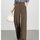 Wide-Leg Pants for Women 2025 Fashion Loose Slimming Straight Pants High-Waisted Drapey Three-Dimensional Seam Casual Long Pants