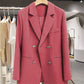 Spring New Versatile 2026 Commuter Office Lady Blazer for Women, Loose Trendy British Style Mid-Length High-End