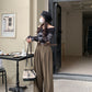 Real shot! 2024 elastic waist design sense suit pants casual pants women's wide leg pants high waist drape pants