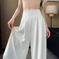 2025 Summer New High-Waisted Straight Wide-Leg Pants for Women, Stylish Versatile Slimming Floor-Length Pants Cross-Border