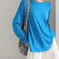Back Design Sense Loose Micro-transparent Blouse Spring and Summer New Long-sleeved Sunscreen T-shirt Top for Women