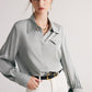 Silk Shirt for Women 2026 Early Spring New Style 19 Momme Stretch Double Georgette Solid Color Office Ol Mulberry Silk Blouse