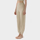 Spring New Casual Pants, Women's Sports Pants, High-Waisted, Belly-Controlling, Simple Flap Pocket Pantss, Loose Leg-Tie Yoga Pants for Women