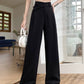 High-Waisted Suit Pants for Women, Spring and Autumn 2025 New Wide-Leg Pants, Thin Loose Casual Pants, Straight-Leg Drape Long Pants
