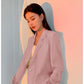 Petite Women's Blazer 2026 Spring New Pink Korean Style Versatile Elegant Short Suit Jacket for Women