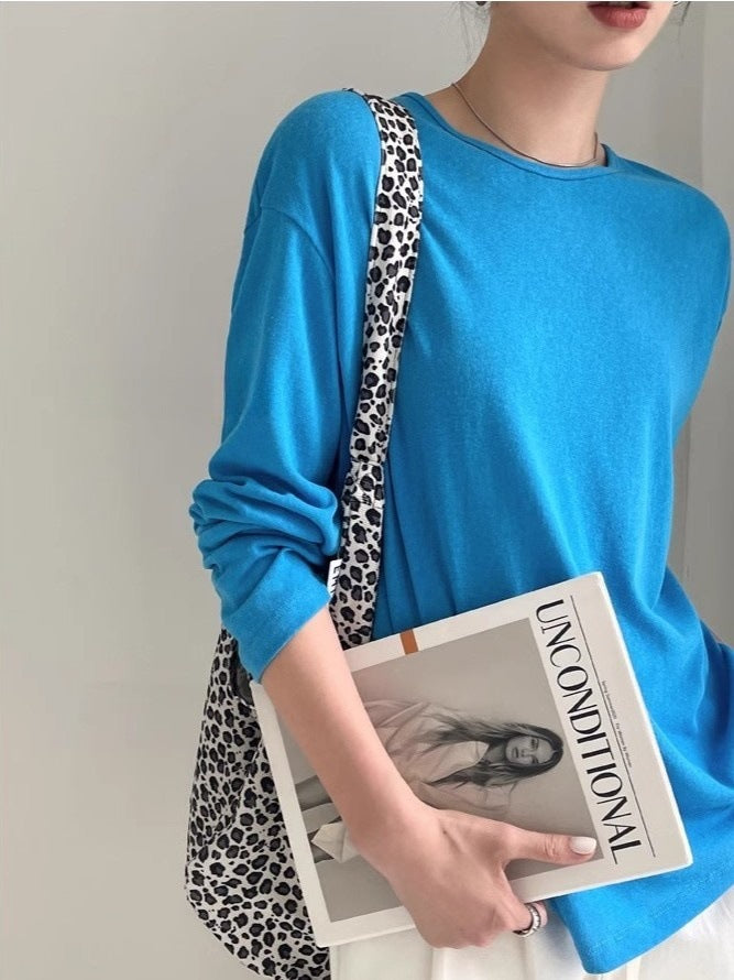 Back Design Sense Loose Micro-transparent Blouse Spring and Summer New Long-sleeved Sunscreen T-shirt Top for Women