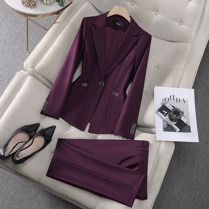 New High-Quality Tailcoat Set, Women's Business Office Jacke
