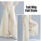 Pleated Heavy-Duty Pleated Wide-Leg Pants High-Waisted Plus-Size Straight-Leg Pants Summer Loose Slimming Casual Pants Women's Long Pants