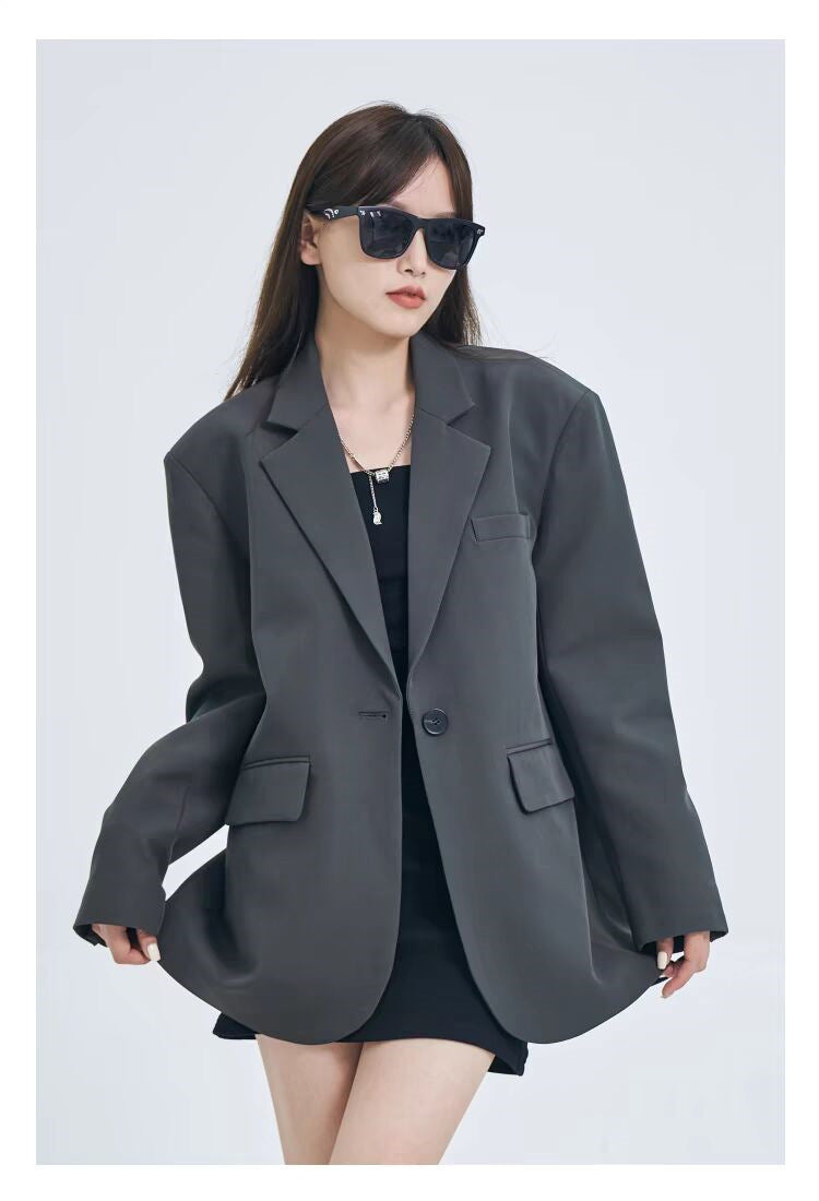 Casual Blazer for Women 2026 Autumn New Style Loose Fit Elegant Commuter Trendy Street Style Small Suit Jacket for Women