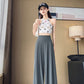 2025 Summer New High-Waisted Straight Wide-Leg Pants for Women, Stylish Versatile Slimming Floor-Length Pants Cross-Border