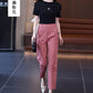High-Waisted Casual Pants for Women, 2025 Spring and Autumn New Loose Slimming Cropped Cigarette Knife Pants for Petite Figures