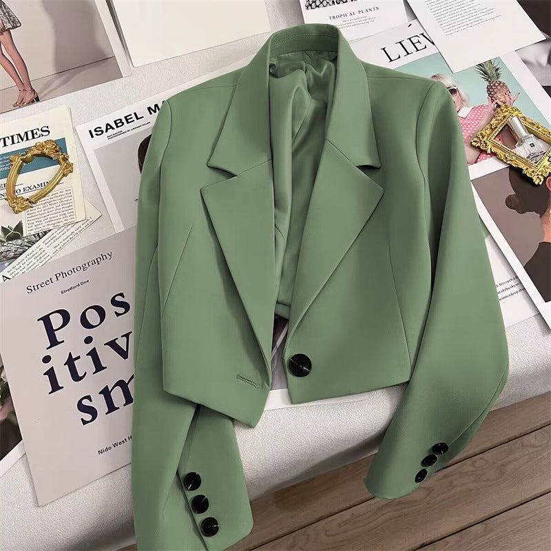 2026 New Short Blazer for Women, Spring and Autumn, Elegant Commuter Style, Office Goddess Style Blazer Top