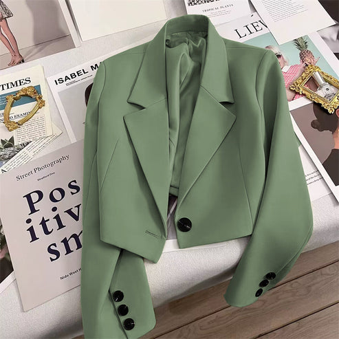 2026 New Short Blazer for Women, Spring and Autumn, Elegant Commuter Style, Office Goddess Style Blazer Top