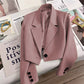 2026 New Short Blazer for Women, Spring and Autumn, Elegant Commuter Style, Office Goddess Style Blazer Top