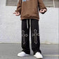 Spring and Autumn Hip-Hop Pants for Women, Loose Long Pants, High-Waisted Versatile Drawstring Sweatpants, Trendy High-Waisted Casual Pants