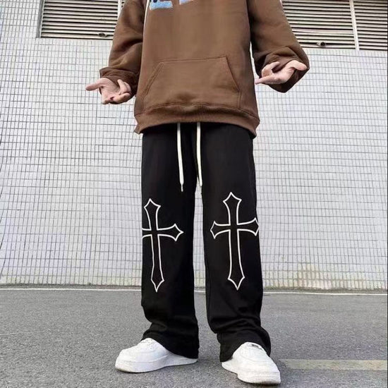 Spring and Autumn Hip-Hop Pants for Women, Loose Long Pants, High-Waisted Versatile Drawstring Sweatpants, Trendy High-Waisted Casual Pants